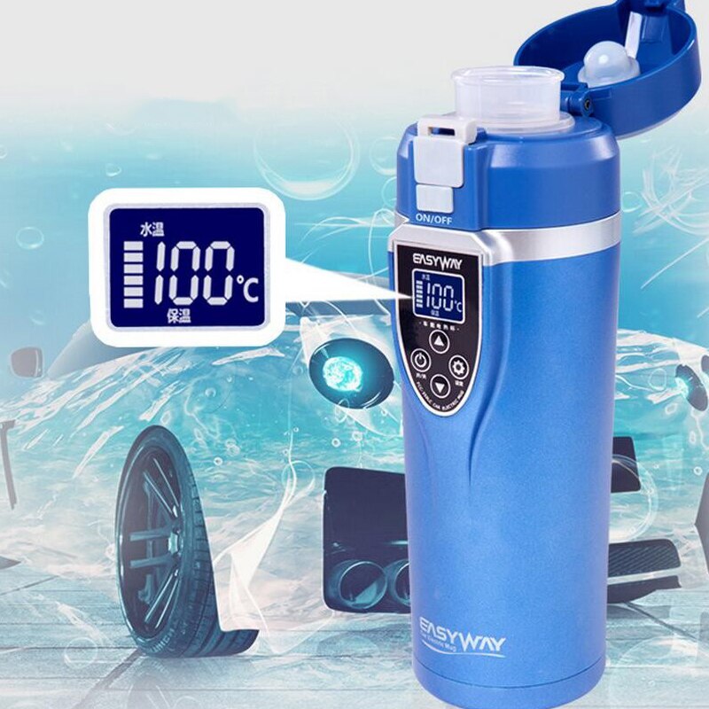 EASYWAY Top 12 V 24 V Auto Heater Cup Best 350 mL ABS Rvs Auto Elektrische Verwarming Cup Water Koffie Thee