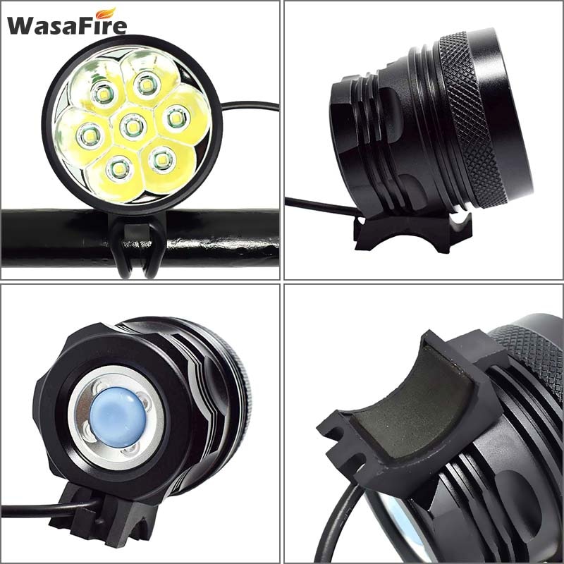 WasaFire 10000 Lumen Fahrrad Licht 7 * XM-L T6 LED Fahrrad Lichter MTB Scheinwerfer Radfahren Kopf Lampe mit 18650 Batterie Pack + Ladegerät