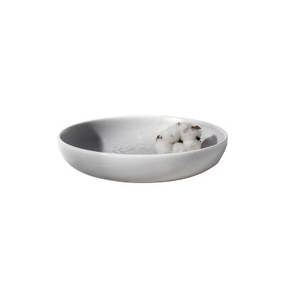 Nordic Eenvoudige Keramische Servies Ronde Grijs Marmer Servies Restaurant Fruit Salade Dessert Kommen En Borden Set Keuken Bar: 18.8 x18.8 x 4.5 cm