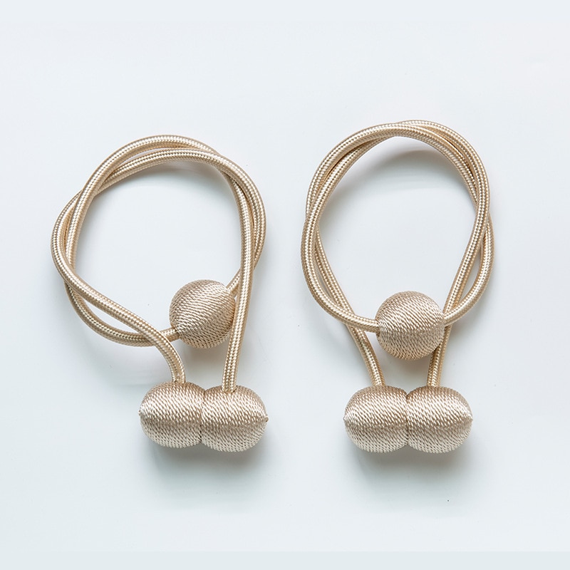 Magnetiska gardinbindningar klämmor legering stickmönster slipsspännen klämmor gardinbindningsring baksidor med kulmagnet