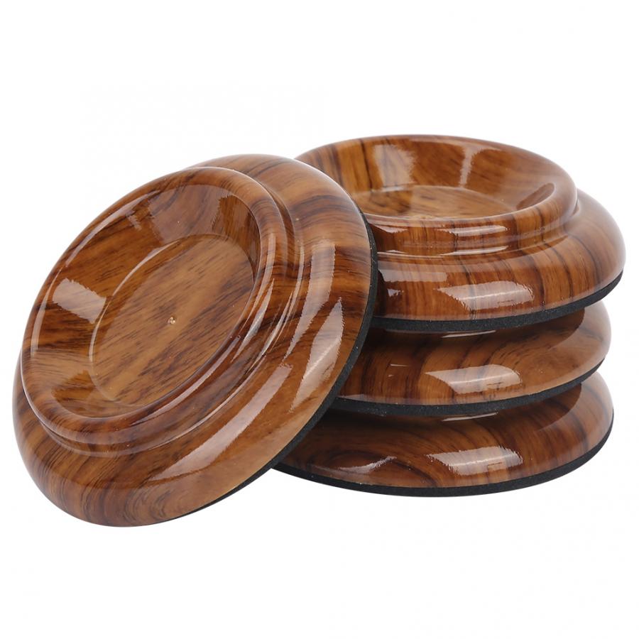 4 stuks Houten Piano Caster Cups Anti-slip Ronde Cup Grand Piano Matten Piano Voet Pads Toetsenbord Instrument Accessoires