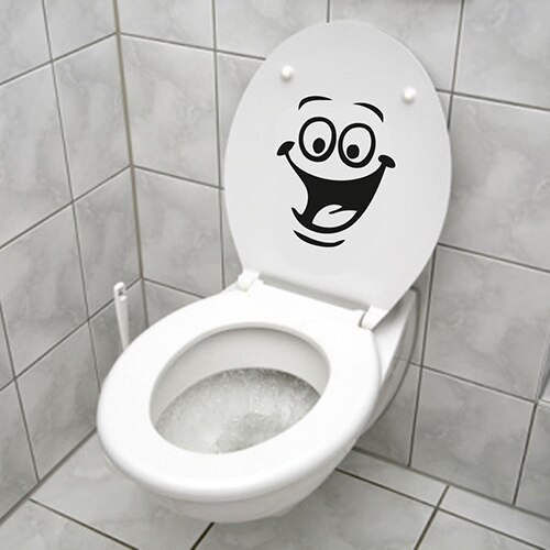 Gezicht Wc Decal Kamer Art Decor Funny Badkamer Keuken Muursticker Wc Stickers
