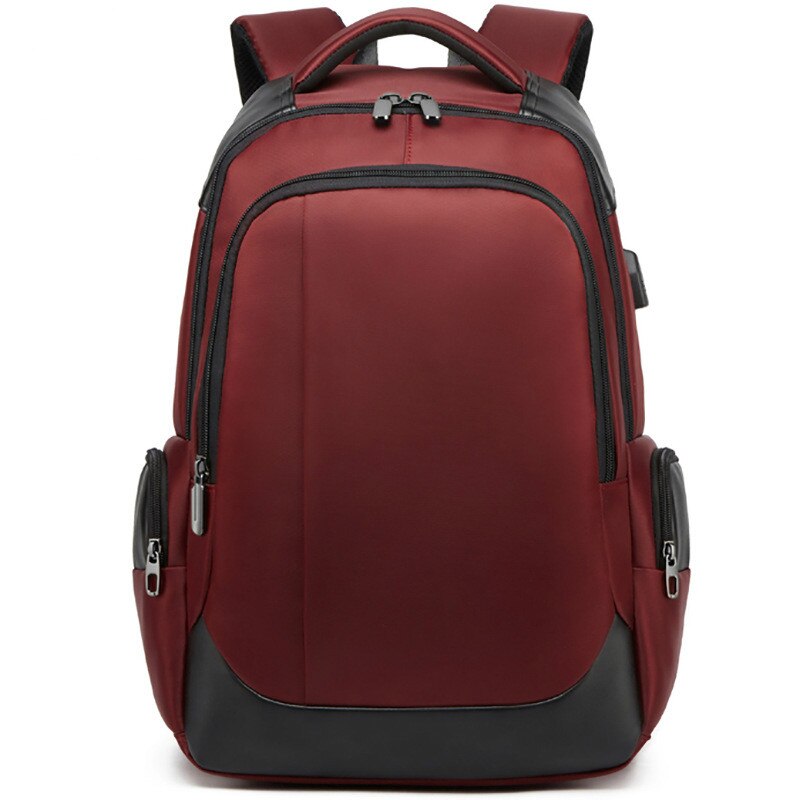 Herre skoletaske stort mærke luksus kawaii afslappet vintage kvindelig åndbar vandtæt bærbar computer rejse rygsække: Rød