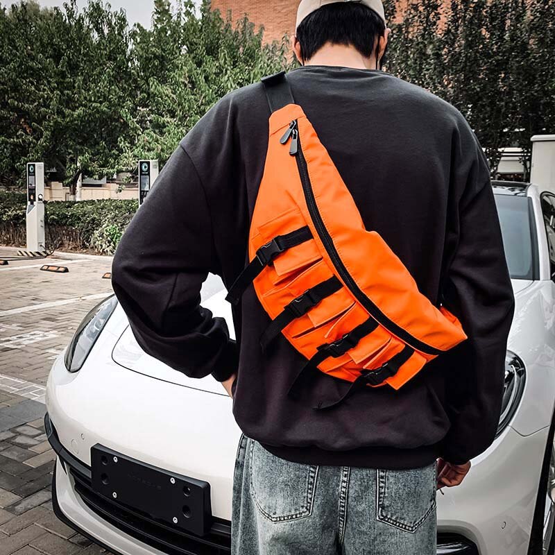 Riñonera impermeable de gran capacidad para hombre y mujer, bolso de pecho, estilo urbano, Hip Hop, plátano, para viajes al aire libre