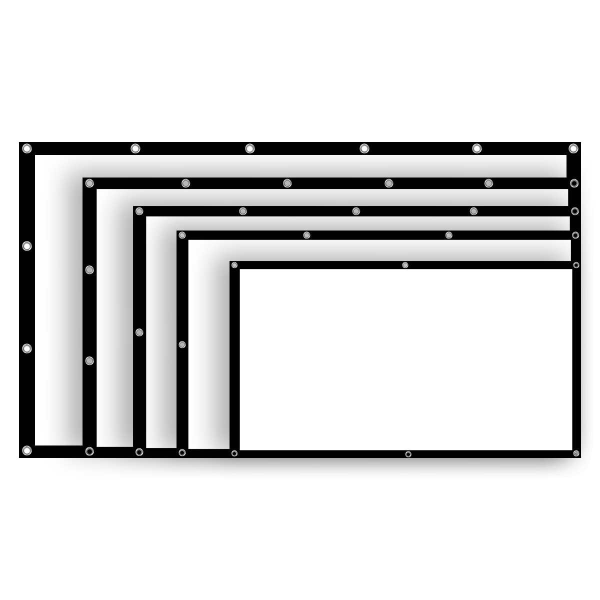 60/77/100/120/136 Inch 16:9 Portable Projector Screen Foldable Projection Screen Front Rear Home Theater Movie Projector Screen