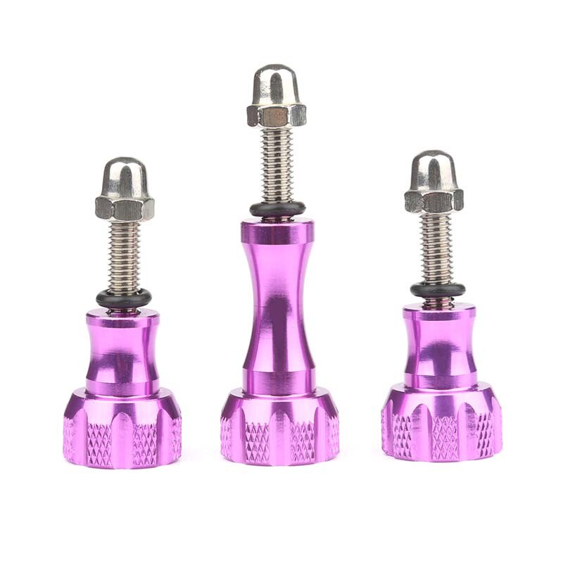 Aluminum Alloy Nut Thumb Screw Mount for GoPro Hero fusion max Xiaomi Yi Lite 4K SJCAM SJ7 H9 Sony for Go Pro osmo Accessory: Purple Color