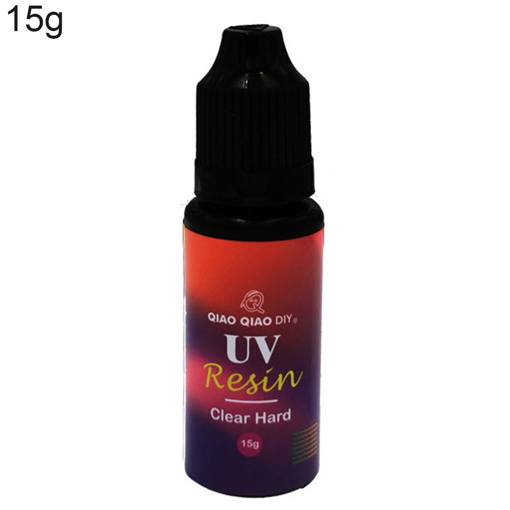 10/15/25/60/120/200g UV Resin Hard Glue Ultraviolet Transparent LED DIY Varnish: 15g