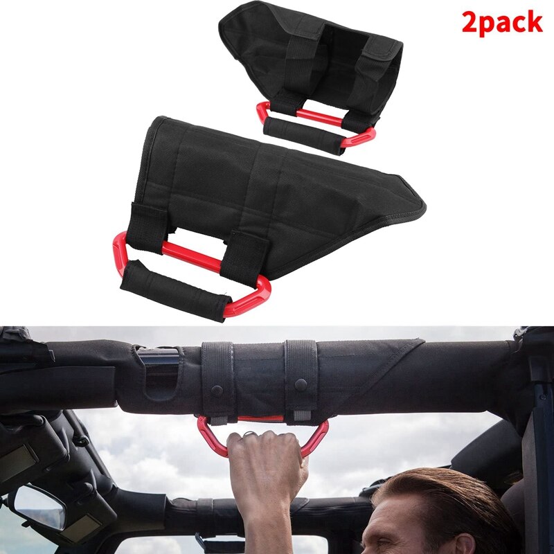 Grab Handle for Jeep Wrangler JL JT JK Gladiator 2007 with 3inch Roll Bar. to Driver Passenger's Sides (Pair): Default Title