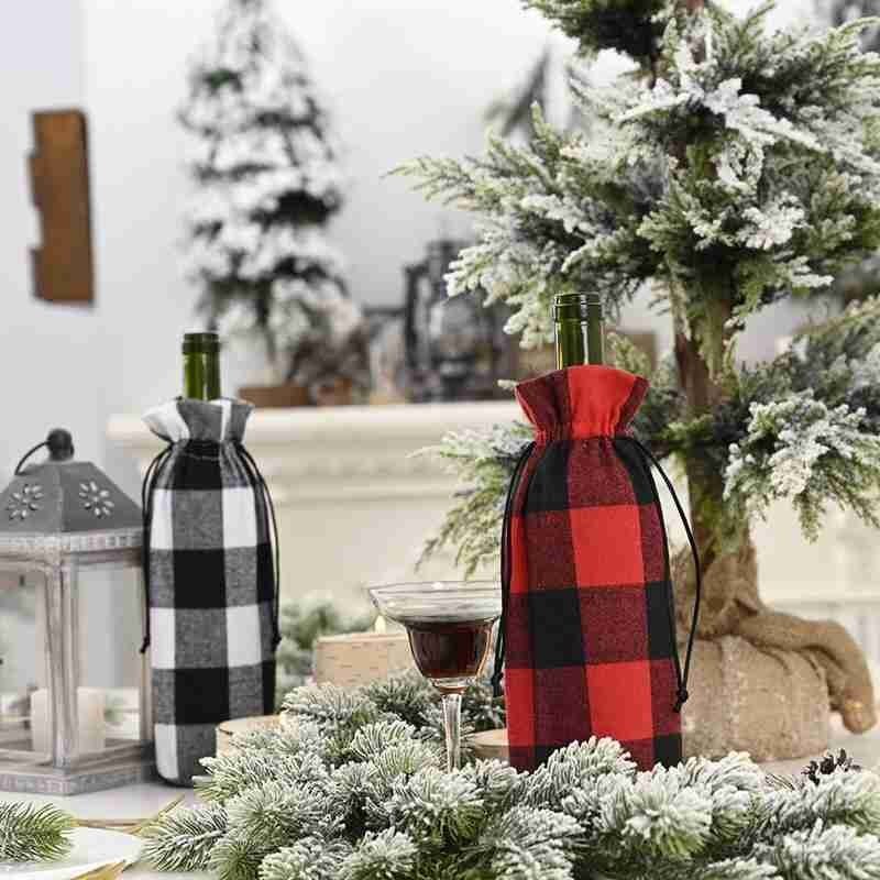 1Pc Flessen Cover Kerstmis Wijn Cover Cool Wijnfles Cover Party Decoratie Flessen Tafel Jaar Happy Christmas Verpak c5S9