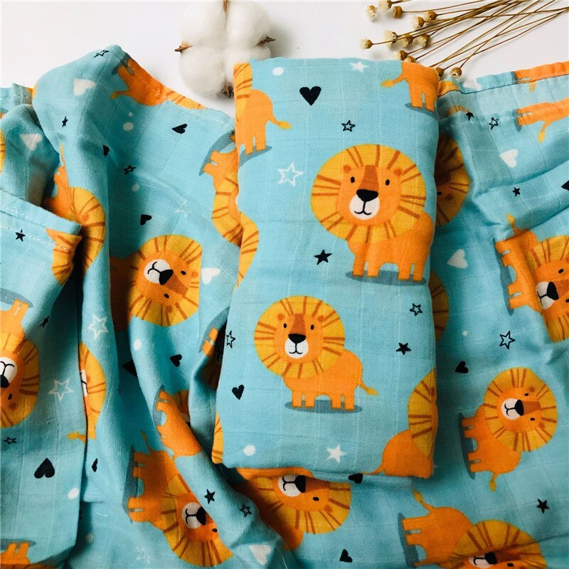 120Cm * 120Cm Enkelibb Baby Inbakeren Deken Super Mooie Kleur Baby Deken: Lion