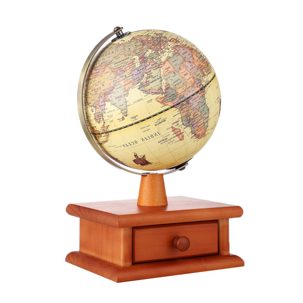 20cm World Earth Globe Map Geography LED Illuminated for Desktop Decoration Home Office School Students