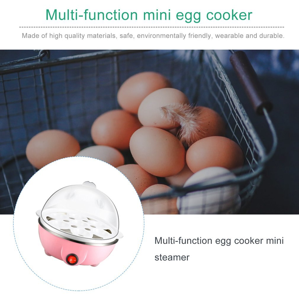 Multi-Function Egg Cooker Mini Steamed Egg Appliance Home Appliance Single-Layer Egg Cooker Breakfast Machine
