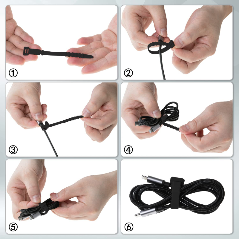 5 teile/satz Silikon Kabel Organizer Kabelbinder Wiederverwendbare Kabel Wächter Twist Krawatten USB Ladung Datenkabel Kopfhörer Linie Verwaltung