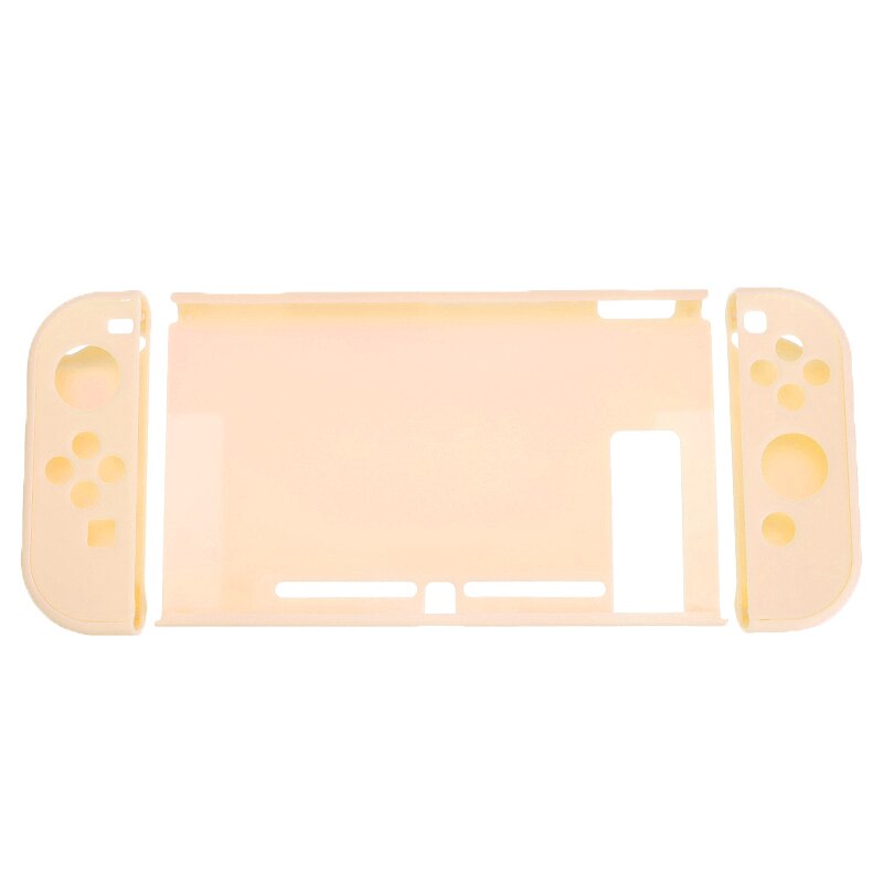 Voor Nintendo Switch Beschermende Shell Effen Kleur Pc Hard Cover Game Volledige Controller Behuizing Case Voor Nintendo Switch Accessoires: YELLOW