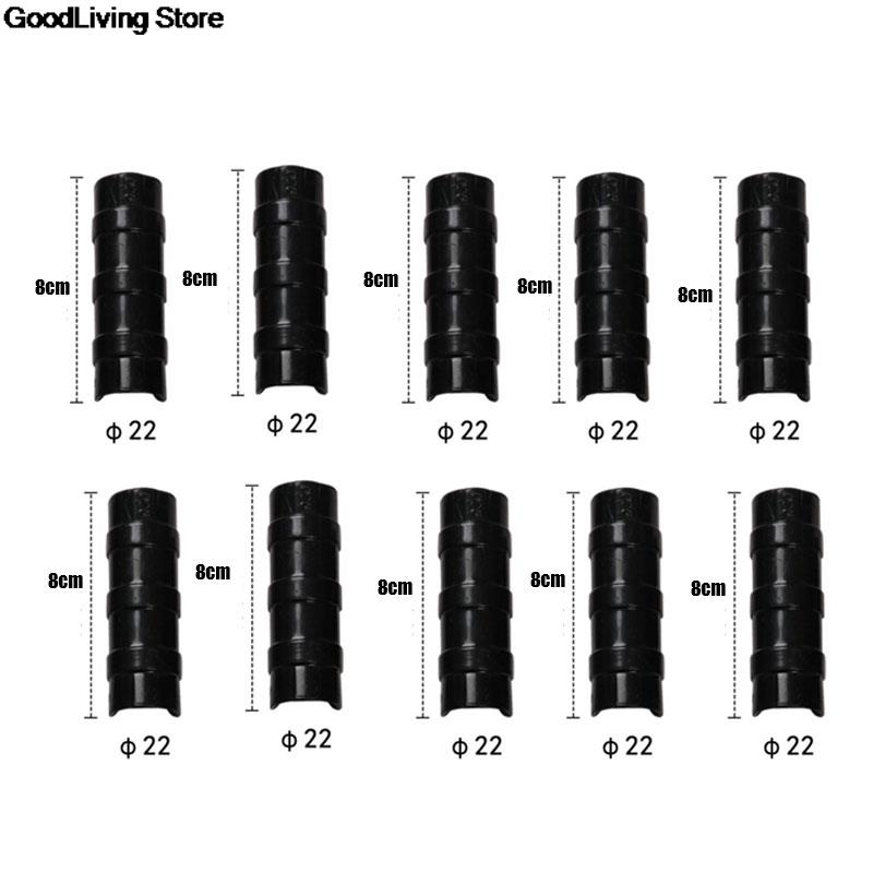 Serre-joint en plastique pour tube PVC, 10 pièces, noir: N22