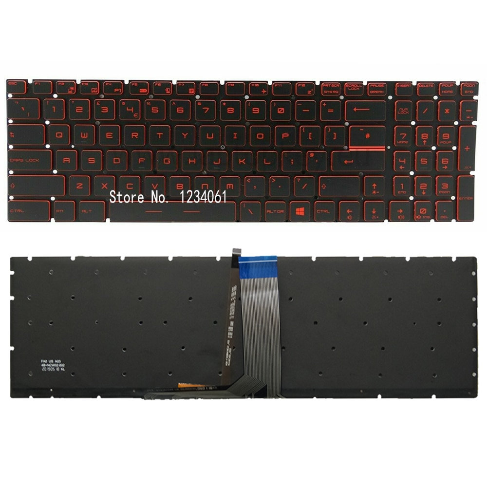 Original laptop keyboard For MSI GL72M GL62 GL72 6QC 6QD 6QF GV62VR GL62MVR GV72VR GL63 GL73 GL62M English US Backlit