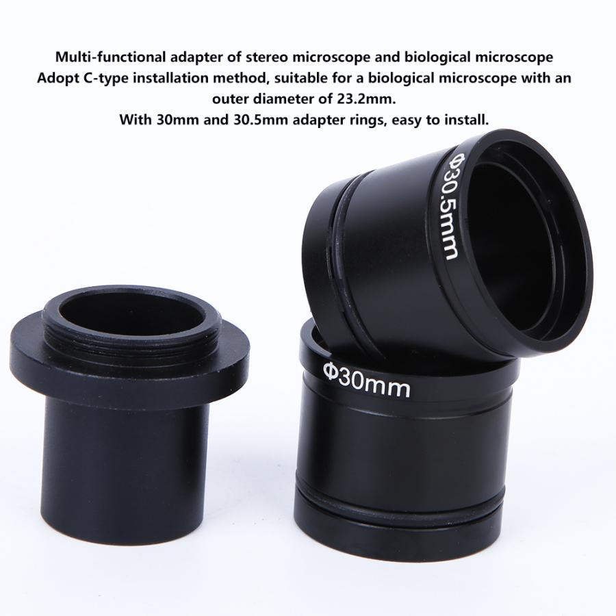 Microscope Adapter Digital Microscope Camera C-Mount Lens CCD Camera Interface Adapter Accessory