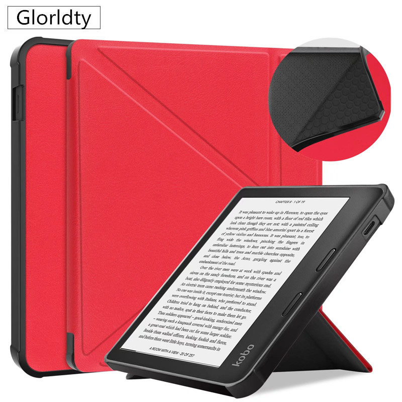 robić Kobo Libra 2 przypadku, automatyczne uśpienie/budzić magnetyczny sprytny pokrywa robić Kobo szałwia przypadku: czerwony / kobo sage 2021