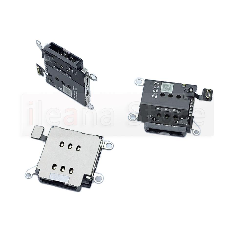 Original Dual Sim Card Reader Flex Cable For iPhone 12 Pro Max Sim Card Tray Slot Holder Adapter Socket Connector Replacement