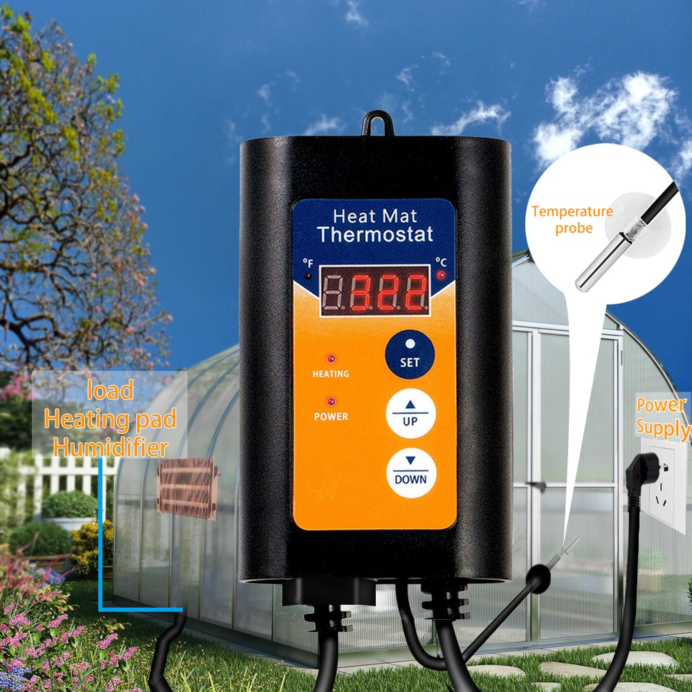 Temperatur Controller Anlage Gewächshaus Digitale Temperatur Regler Thermostat Saving Strom Smart Temperatur Control System