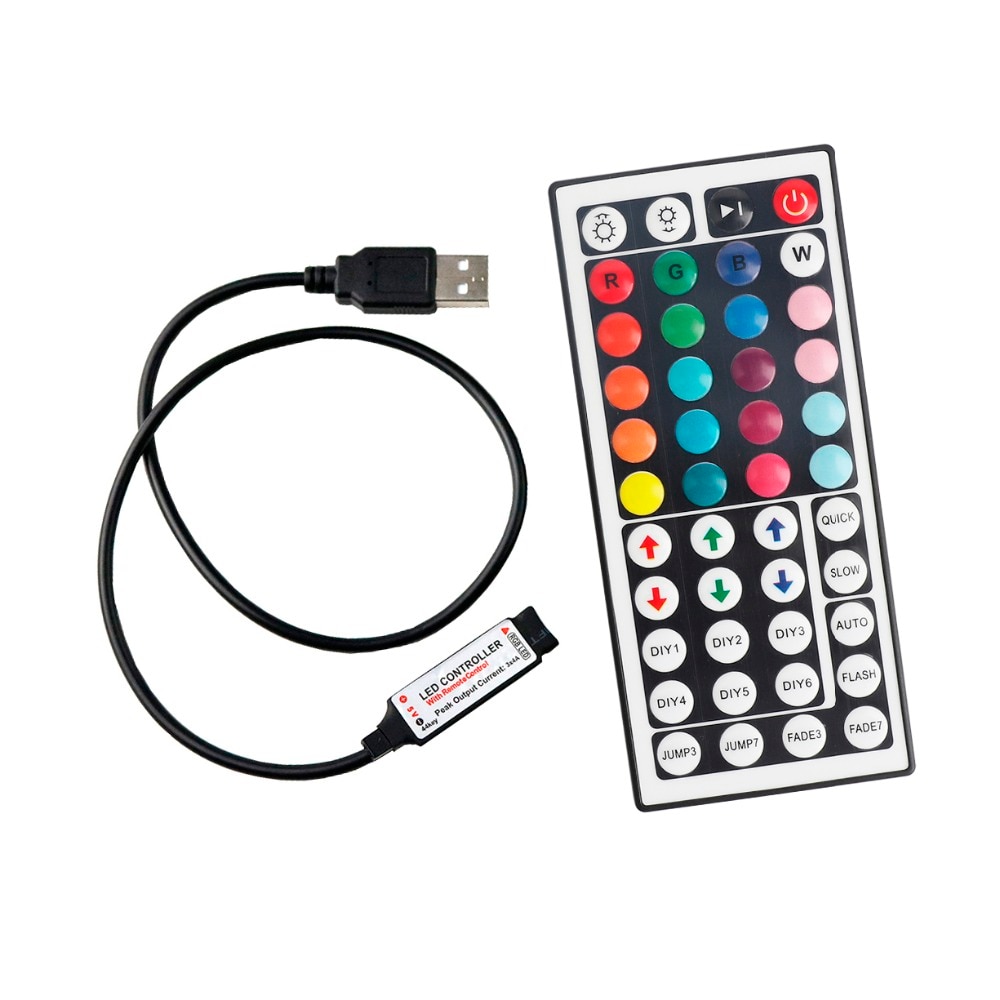 5V USB RGB Controller 44 Keys RF it zijn draadloze Mini Afstandsbediening Voor 5050 3528 SMD RGB LED Strip Licht dimmer JQ