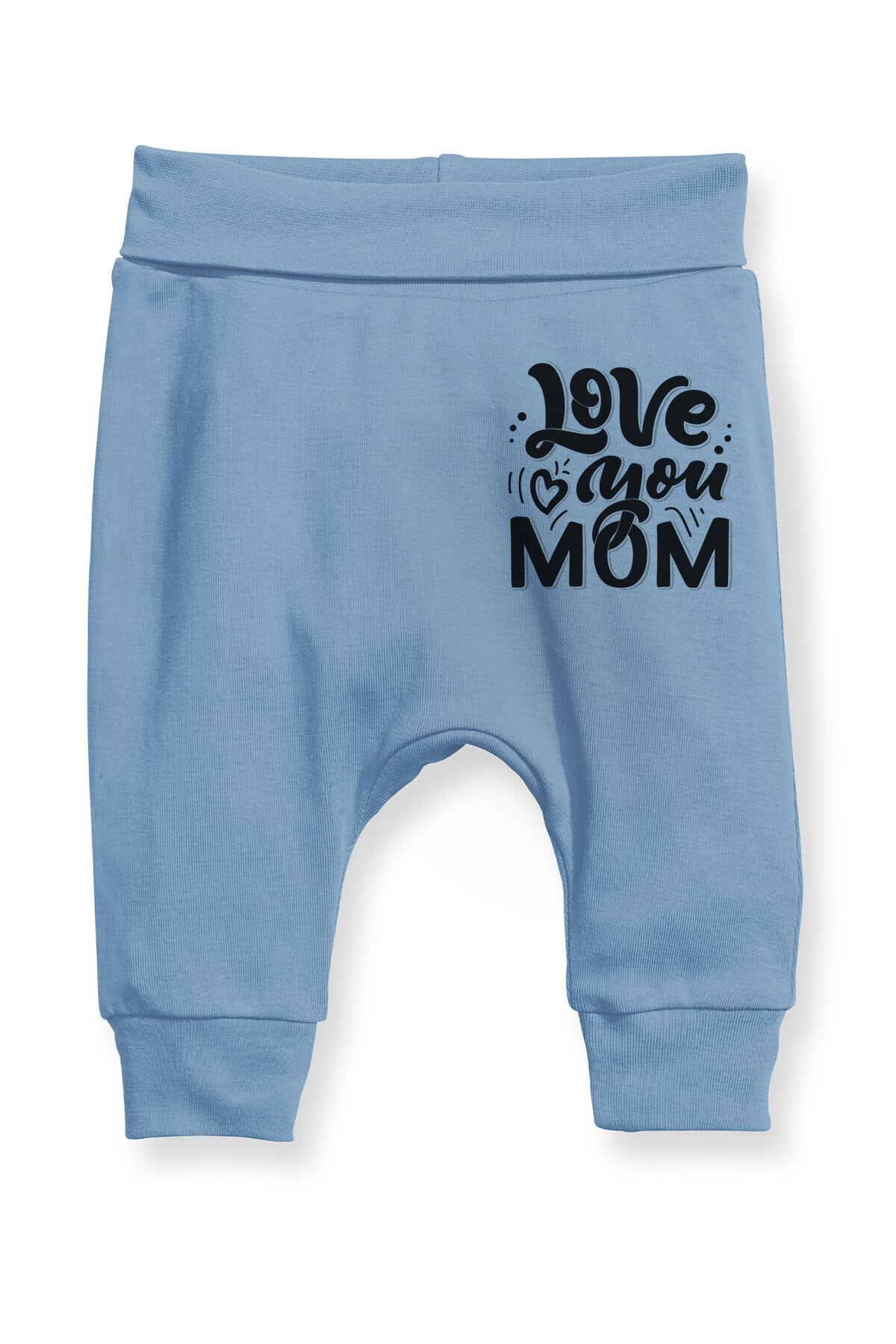 Angemiel Baby I Love U Mom Baby Boy Harembroek Pantalon Blauw