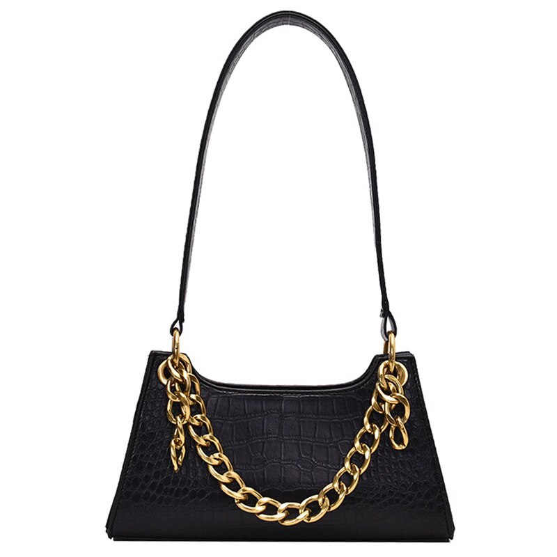 Casual alligator ketting handtassen dames krokodillenpatroon schoudertassen dames pu leren okselpakket dames handtas clutch