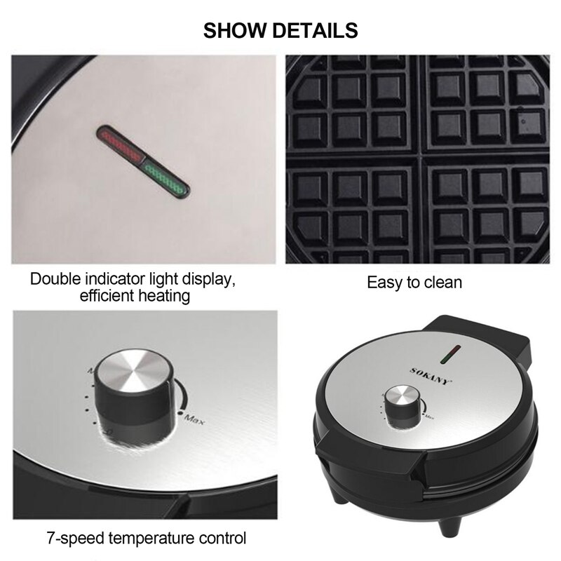 Double-sided Waffle Maker Home Muffin Cake Breakfast Baking Machine Electric Sandwich Bubble Egg Waffle Omelette Maker