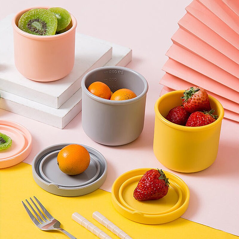Silicone Lunch box fresh-keeping box Leak-proof Fruit Salad Bowl Microwave Tableware For Women Meal Prep Food Storage Containers