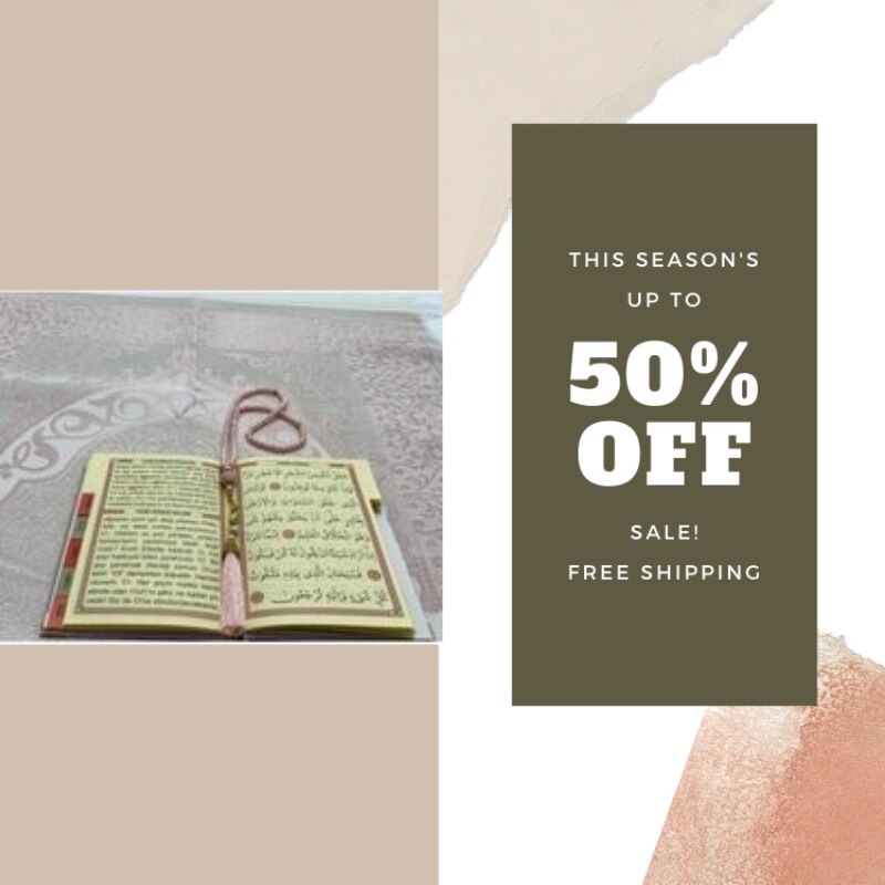 Gebedskleed Rozenkrans Yaseen Boek Set (Moslim Islamitische سجاد صلاة مسلم هدية إسلامية Sijad Salat Moslim Hadiat) mewlid Turkije