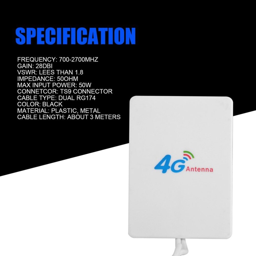 3G 4G LTE antenne TS9 connecteur 4G LTE routeur Anetnna 3G antenne externe avec câble 3m pour Huawei 3G 4G LTE routeur Modem