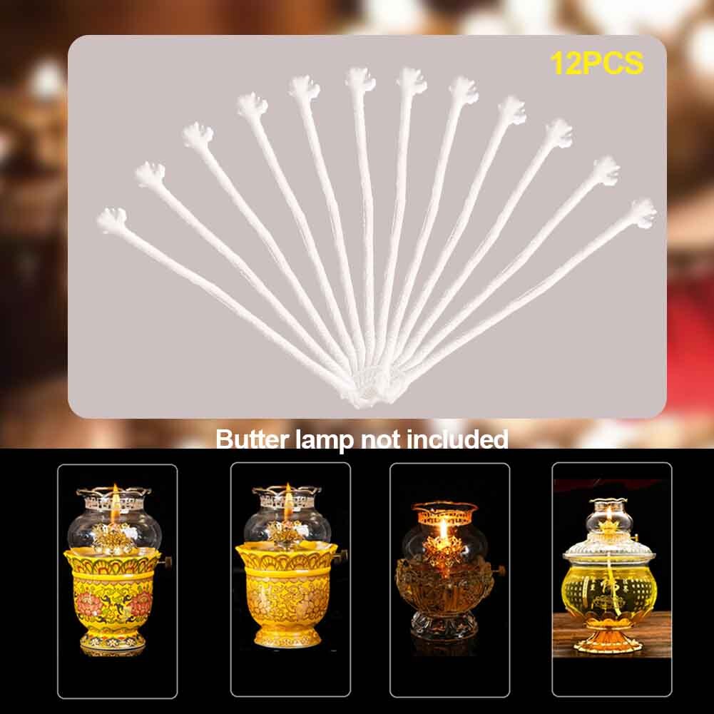 12pcs Fiberglass Tiki Torch Wick Durable Lanterns Trim Butter Lamp Garden Lights Long Lasting Home Decor Patio Lighting Portable