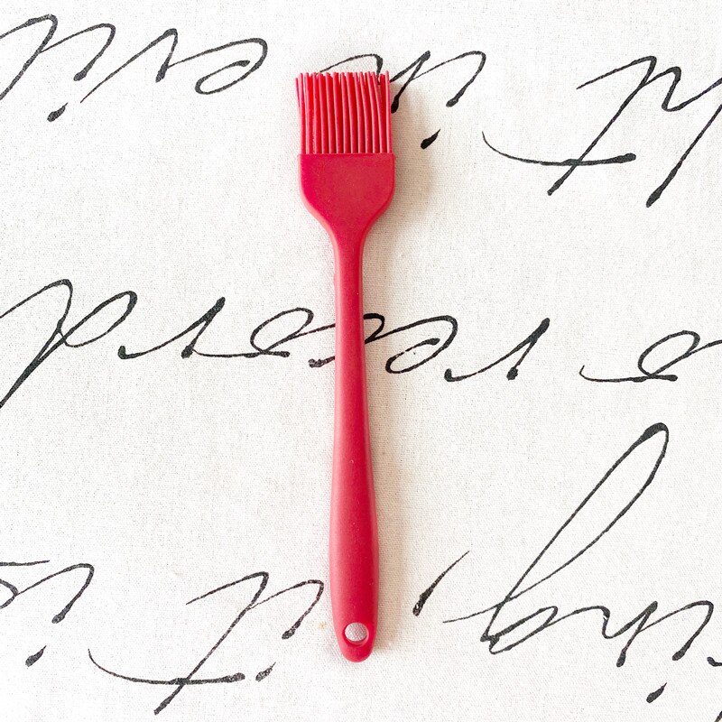 Päivitä pieni silikoninen leivinpelti leipä kokki leivonnainen öljy voi maaliharja grilliharja silikoni leivontagrilli työkalu: Punainen