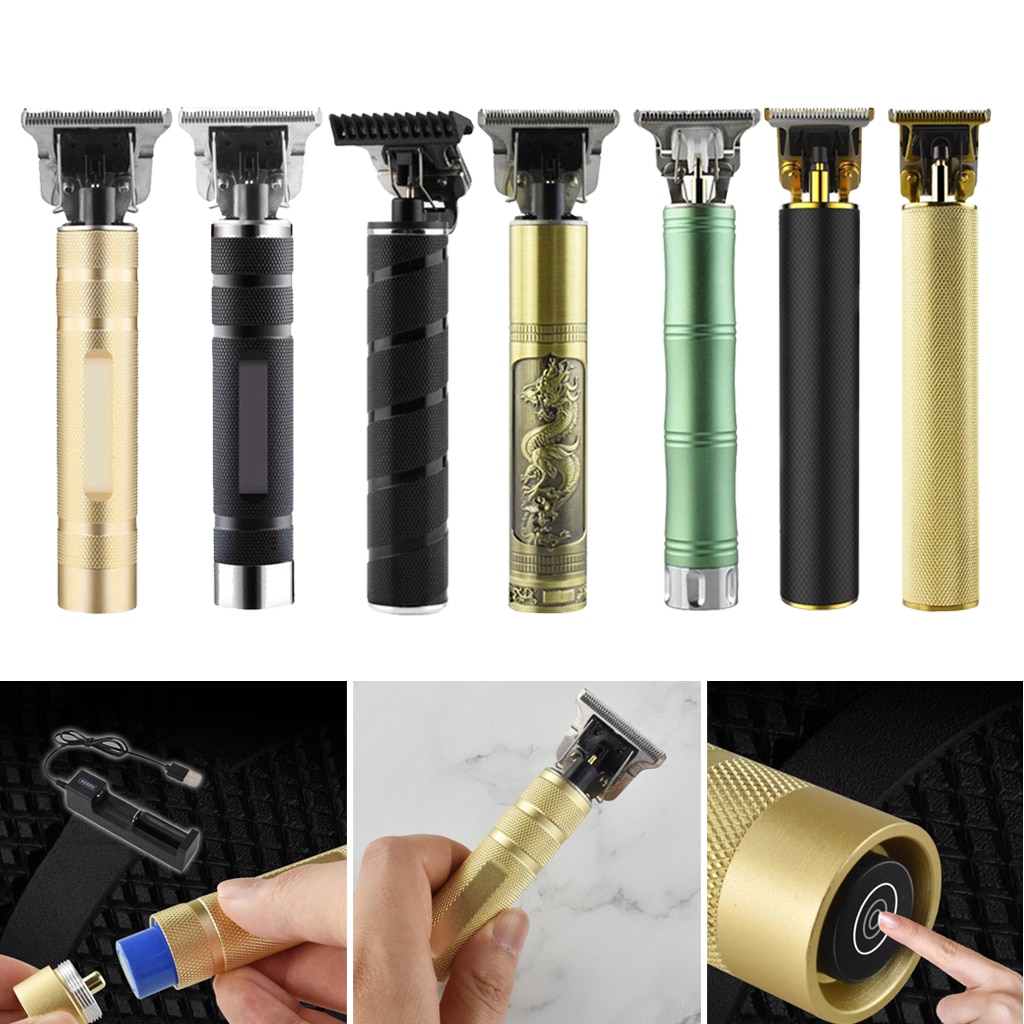 Electric Pro T-outliner Cordless Hair Clipper Trimmer Kit Rechargeable Salon Barber Oil Hair Beard Trimmer For Men Boyfriend