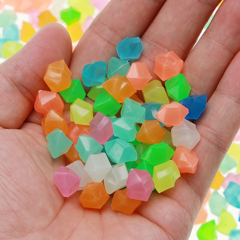 100 stuks tuindecoratie lichtgevende kiezelstenen, lichtgevende kiezelstenen, decoratieve kiezelstenen voor aquariumdecoratie, kiezelstenen voor aquariumstenen