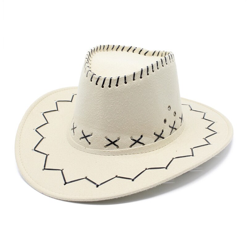 Summer Western men Fedoras Cowboy Hat Suede Cowboy Hat For Gentleman Cowgirl Jazz Cap With Gentleman Suede Sombrero Cap: 04