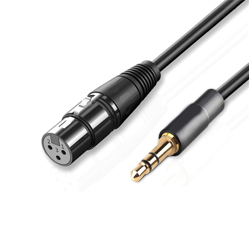 XLR To 3.5mm Microphone Aux Audio HiFi Cable 3.5 Jack Male To XLR Female Mic Cord For Smartphone Camcorders DSLR Camera Computer