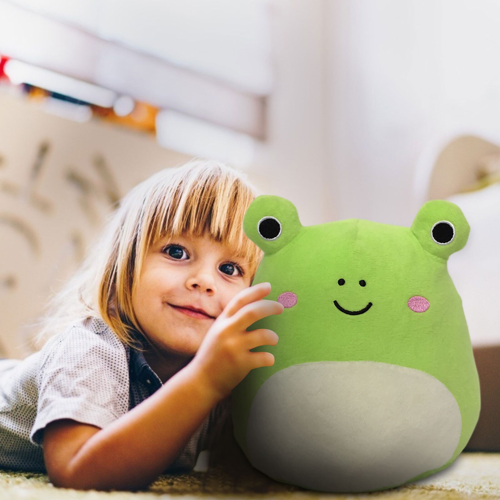 Squishmallow Knuffel Dier Pop Kawaii 3D Dinosaurus Zachte Kussen Taille Buddy Gevulde Kussen Valentijnsdag Decoratie