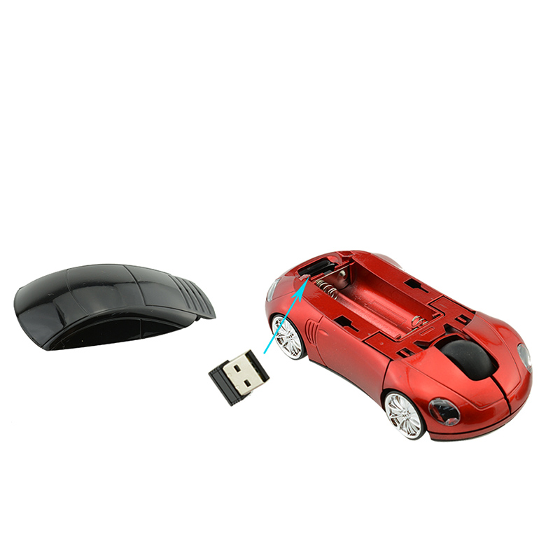 BTS 2.4GHz Optical Wireless Mouse 3D Car Shape mouse 1600DPI Receiver USB Mice For Notebook PC Laptop
