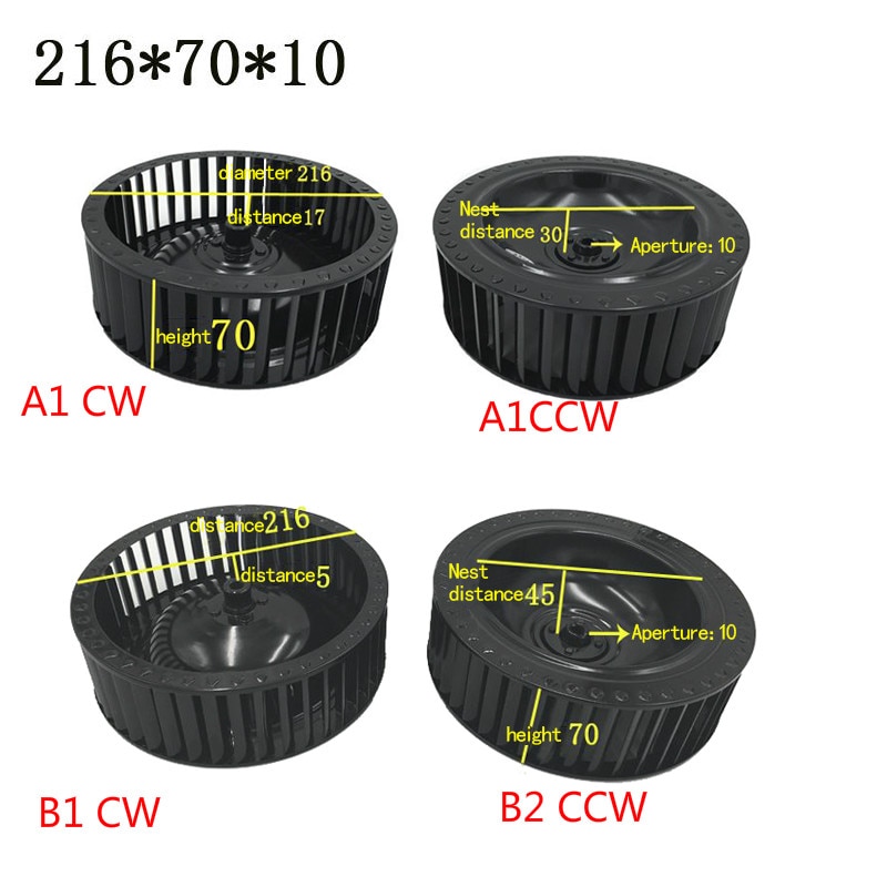 Centrifugal plastic wind wheel impeller fan blower fan plastic wind wheel Blower Motor Fan Shallow cup forward and reverse