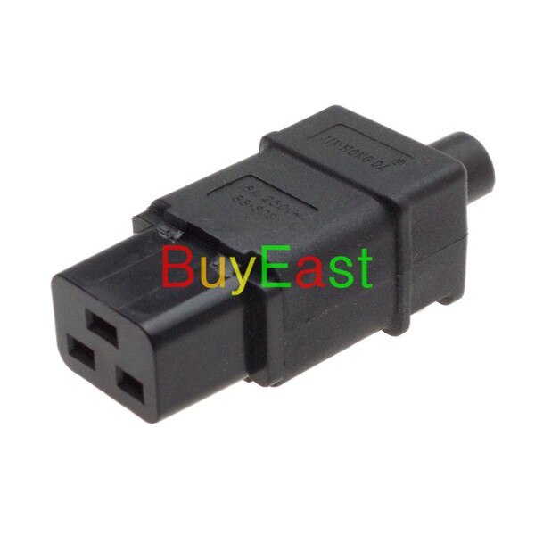 IEC-60320 C19 Female Receptale Power Cord Connector Rewireable Plug 100~250V 16A
