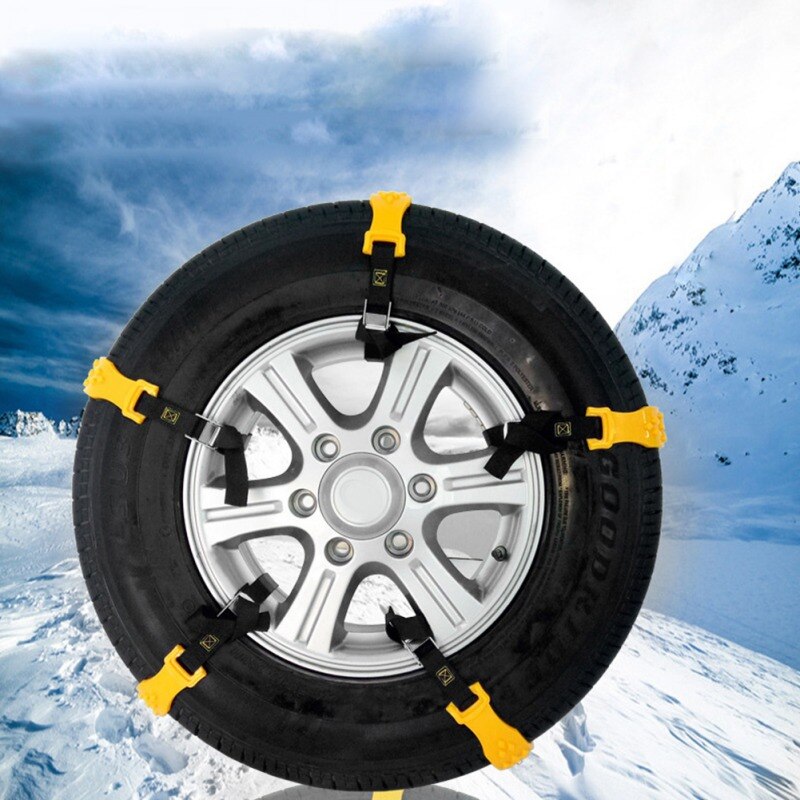 10 Stks/set Auto Sneeuw Tire Wheel Tpu Sneeuwkettingen Riem Voor Twee Banden Truck Off-Road Suv voor Winter