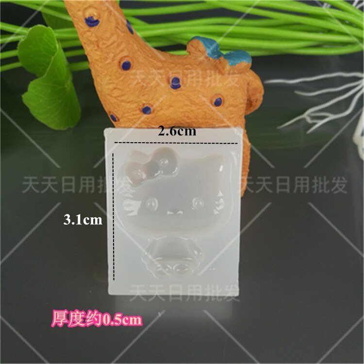 Aniaml bjørn kanin gris silikone form kage dekoration slik forme polymer ler håndværk epoxy harpiks vedhæng smykker fremstilling: 3596