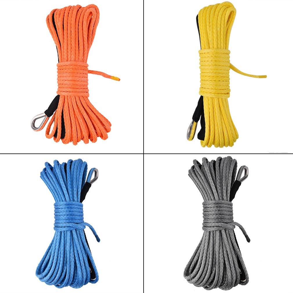 5mm×15m Good 12 Strand Braid Winch Line Synthetic Pulling Hauling Rope Line High strength Lightweight Climbing Outdoor Rope