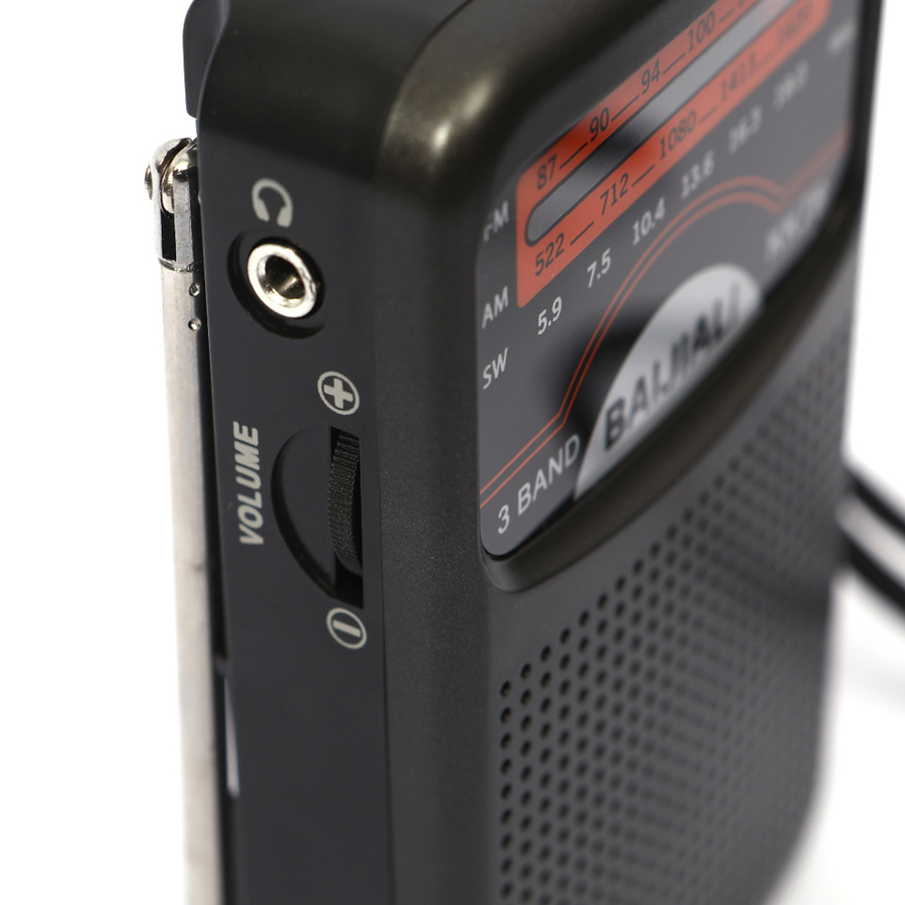 Radio AM FM portatile Ricevitore portatile di alta qualità Altoparlante incorporato con cuffie standard da 3,5 mm Radio di emergenza
