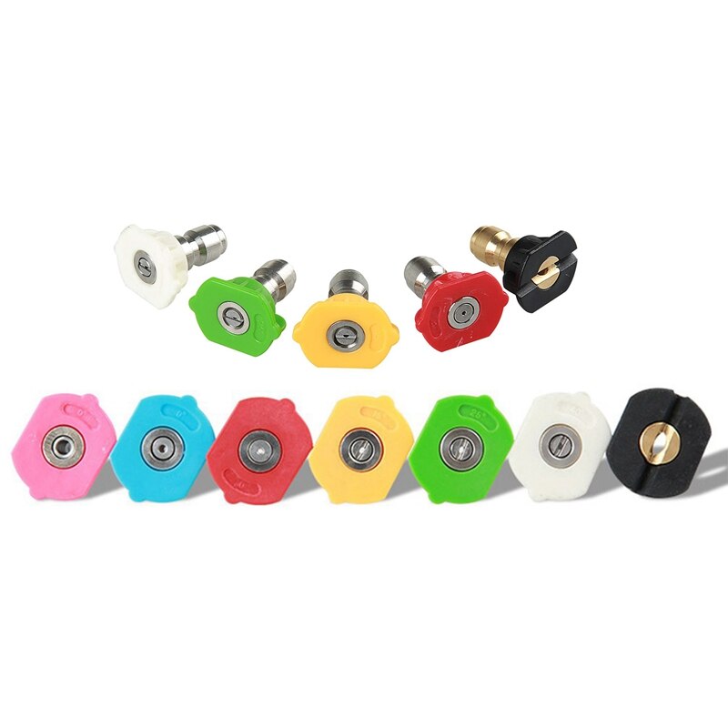 7x højtryksrenser kit , 7 sprøjtedysespidser ,1/4 tommer 4500 psi  (2.5 gpm) & 5 stk højtryksrenser spraydyser 1