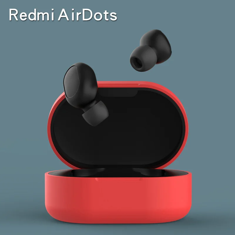Silicone Protective Cover Earphone Case For Xiaomi Redmi Air Case /Global Version Redmi Airdots "Mi True Wireless Earbuds Basic