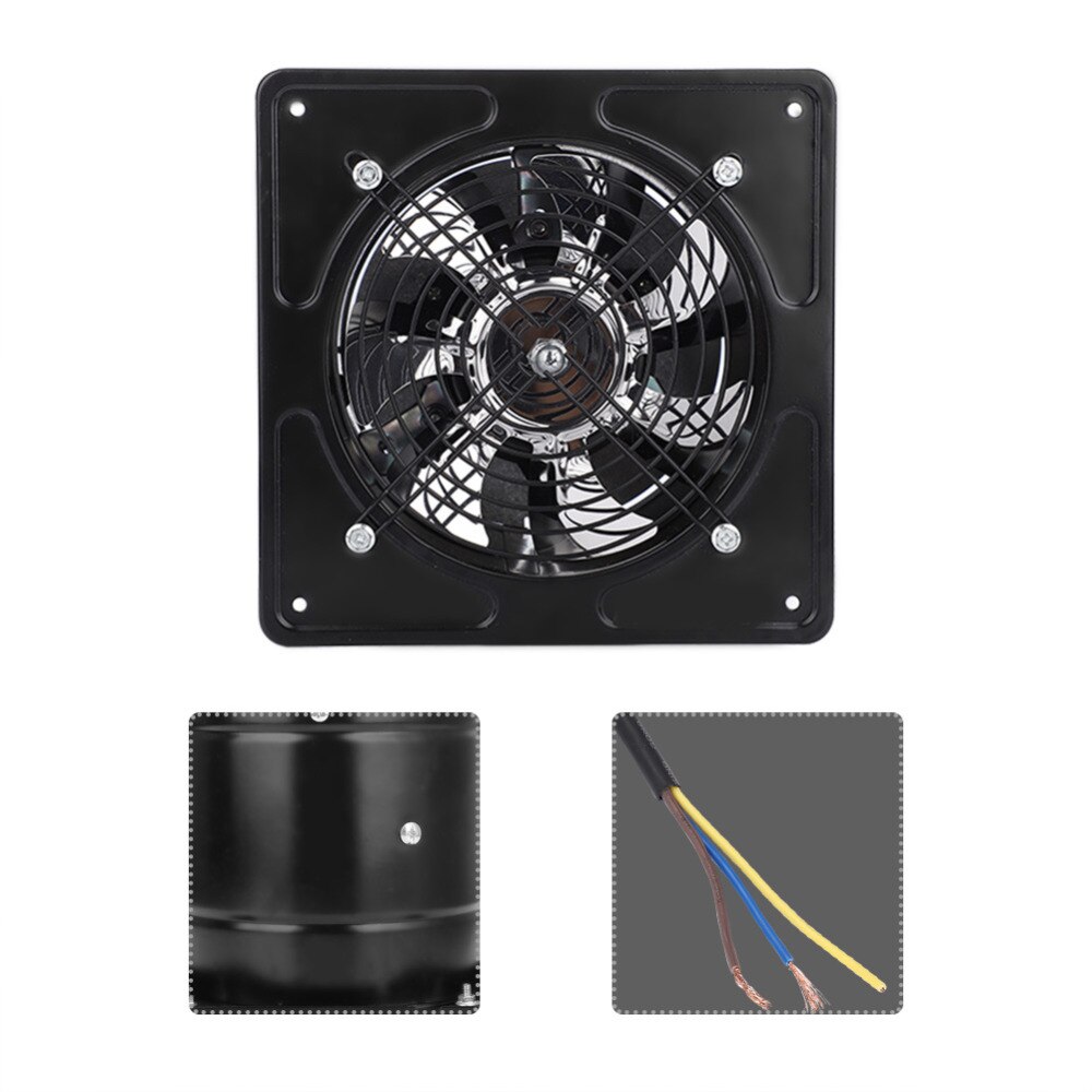 6 inch Exhaust Fan 40W 220V Exhauster Wall Mounted Low Noise Home Bathroom Kitchen Air Vent Ventilation High