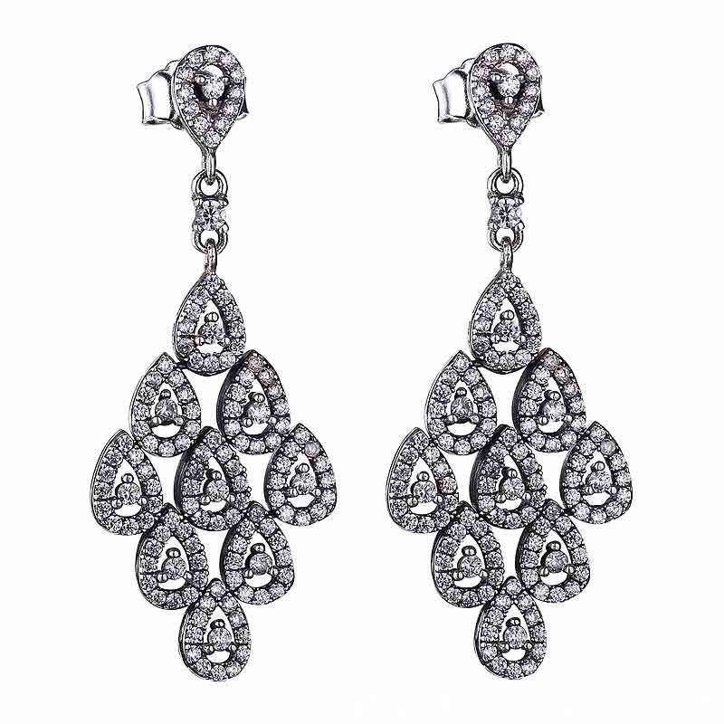 100% 925 Sterling Silver Classic Authentic Circle Tassel Earrings Ladies Charm DIY Jewelry: 6058