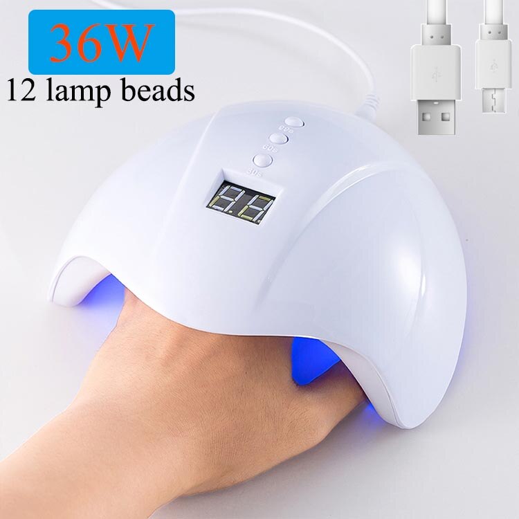 profession SUN x5MAX LED Lamp UV Lamp 80W Nail Dryer LCD Display Nail Dryer For manicure Gel Polish Auto Sensor Timer UV Cabin: mini5a-white-36W